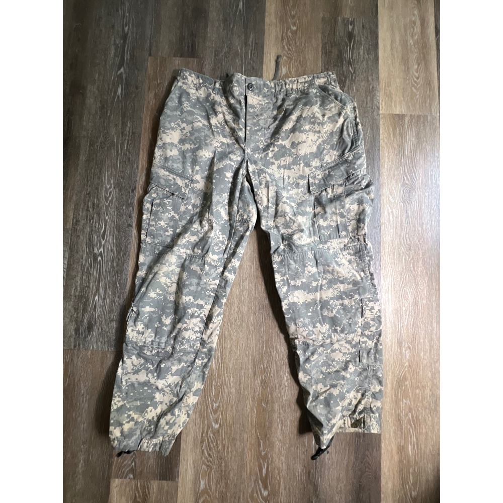 Military ACU Cargo Pants Mens Large Regular Gray Digital Camo Tactical Utility